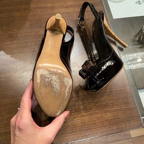 Louis Vuitton Vernis Leather Dice Peep Toe Pumps - Picture 4 of 6